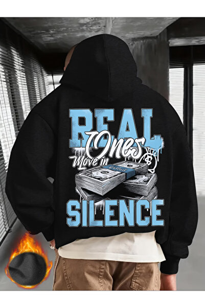 ELAN WEAR Arka Printed white Oversized hooded sweatshirt hoodie