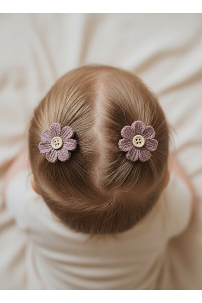 Toka Delisi Pale Pink Hairless Baby Hair Clip, Knitted Figure Baby Hair Clip ...