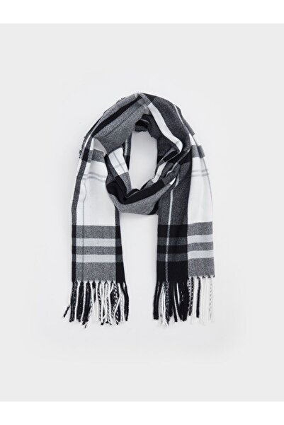 LC Waikiki LCW ACCESSORIES Tassel Detailed Plaid Patterned Men's Scarf