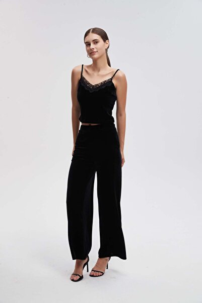 Livia Wide-Leg Solid Long Pants
