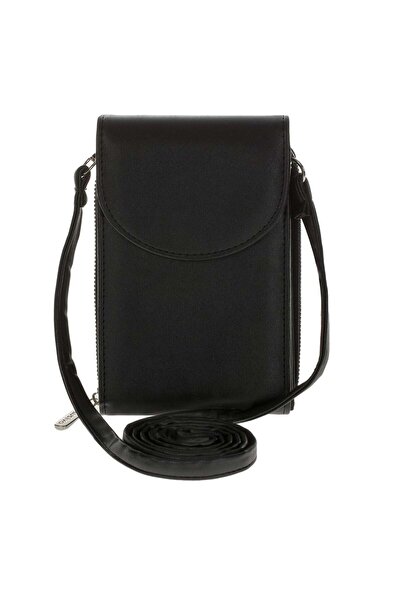 OEM Husa pentru telefon mobil - neagra mata cu curea lunga de 63cm pentru a f...