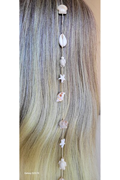LO ADORO 2-Piece Snap-On Hair Holiday Accessory Pearl Bead Oyster Seashell St...