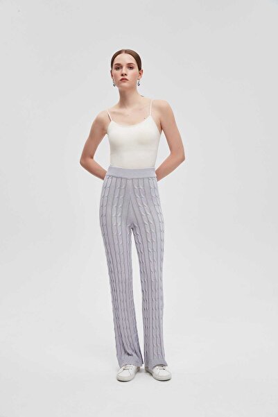 Livia Plain Ribbed Long Pants