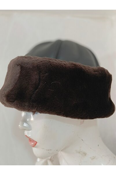 modası Genuine Leather Brown Snotop Fur Outdoor Leather Bork Hat Unisex
