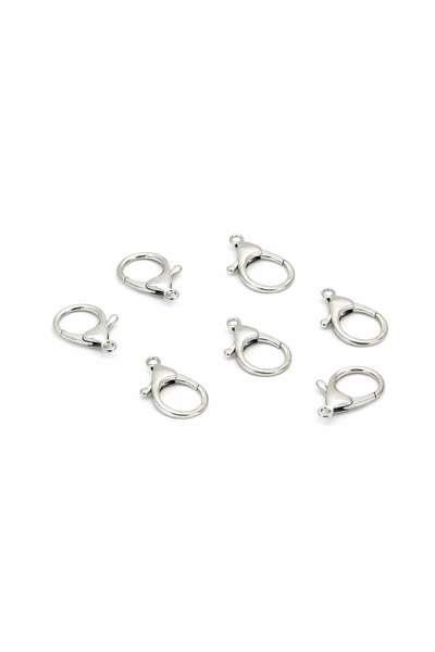 FlowerAksesuar 10 Adet - 22x35 mm Papağan Klips, Papağan Kanca Kilit, Anahtar...