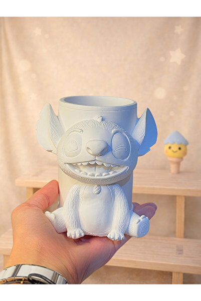 colorbuddie Boyanabilir Sevimli Canavar Stitch Kalemlik 12 cm | Beton Masaüst...