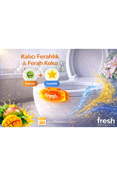 Fresh Products Fresh Clip 2.5 WC Koku Blokeri Mango & Kiwi-Greyfurt 2’li Set