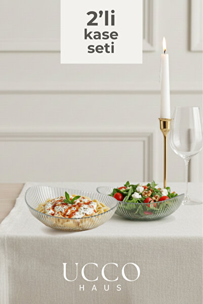 UCCO 2 Pcs 21cm Paris Oval Bowl Set - Salad Fruit Bowl - Presentation Bowl St...