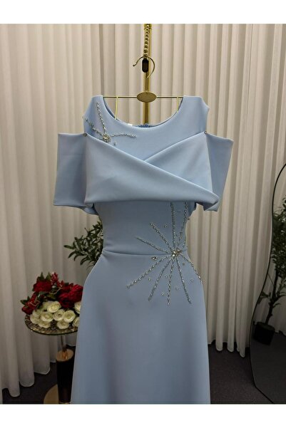 Genenic فستان سهرة بقصّة مستقيمة بلونين