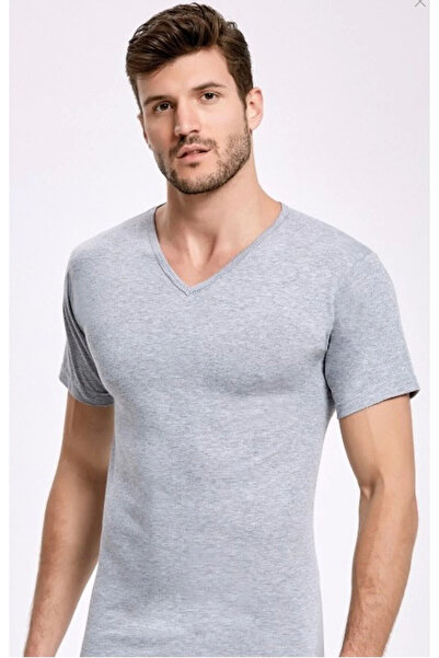 İlke Men'S, Gray, Exclusive, V-Neck, 6-Pack T-Shirts