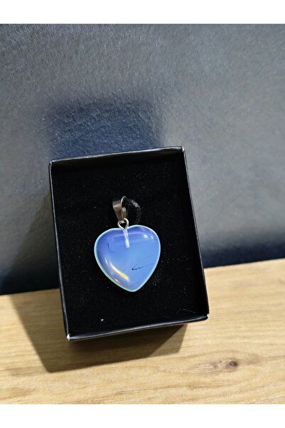 ARCYT DESİNG قلادة من الحجر الطبيعي على شكل قلب (أوبال)