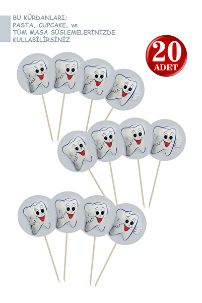 karanca parti süs İlk Dişim Çıktı Kürdanı 20 Adet Diş Buğdayı Partisi İlk Diş...