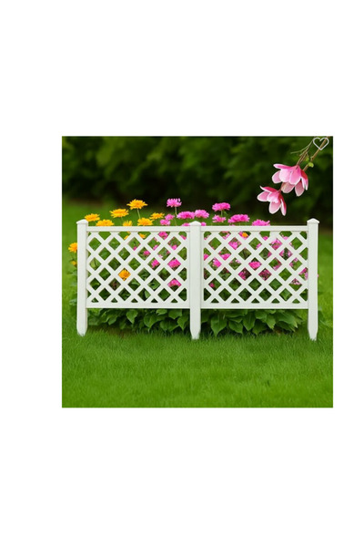 TY White Plastic Fence with Pattern 60x37cm - 4pcs