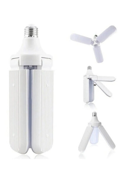 İtalyano 45W Pervaneli Katlanabilir LED Ampul Beyaz Işık - Tasarruflu ve Yüks...