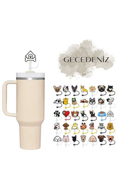GECEDENİZ Thermos Compatible Straw Stopper Dog No 21