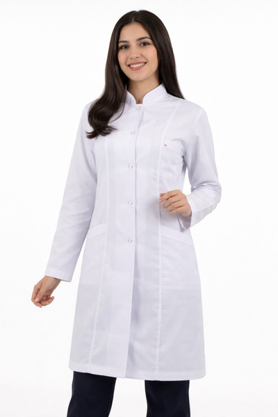 Lion Beyza Haki Yaka Hemşire Eczacı Öğretmen Doktor Önlüğü