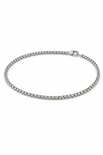 Sortie Aksesuar Stainless Steel Silver Smoked Mesh Figure Chain Bracelet 004