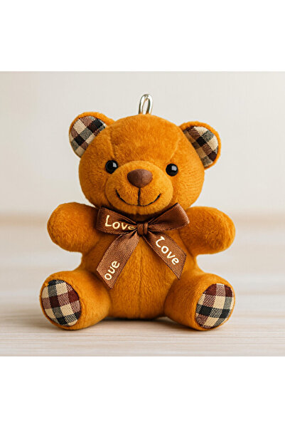 Srctech Dark Brown Plaid Pattern Plush Teddy Bear Keychain, Gift & Lover Keyc...