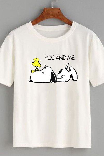 aytok tekstil Women's Shorts T-Shirt Set Snoopy Tshirt