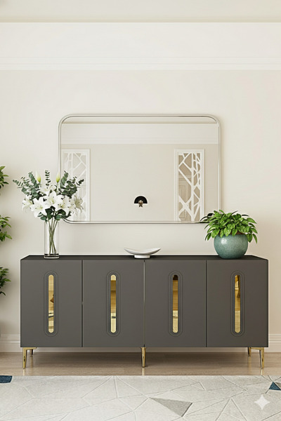 YUMEDİ DESİGN KA1810AG - ETHEMA KONSOL ,TV SEHPASI , ÇOK AMAÇLI DOLAP, KAHVE ...