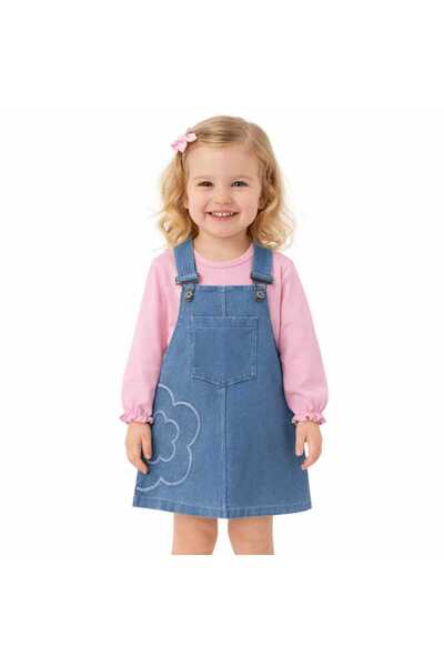 Aspo Baby Kids KOT SALOPET ELBİSE / PEMBE BODY