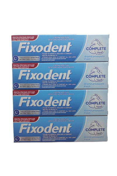 Fixodent COMPLETE PROTEZ YAPIŞTIRICI KREM FERAH NANE AROMALI 47 GR X 4 ADET