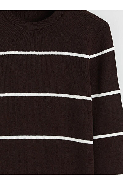 LC Waikiki Crew Neck Long Sleeve Striped Men's Knitwear Sweater