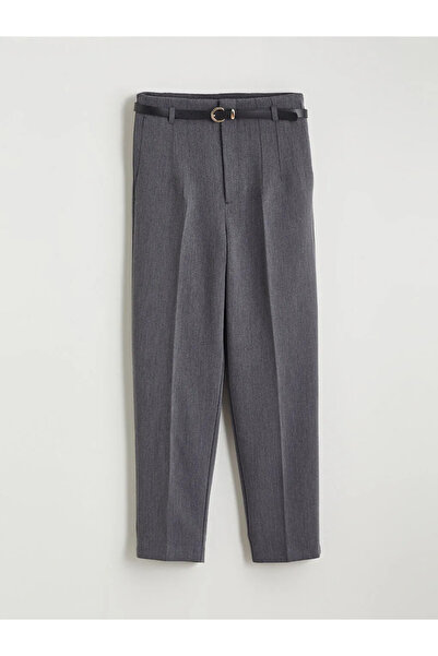 LC Waikiki Beli Kemerli Dar Fit Women's Pleated Trousers