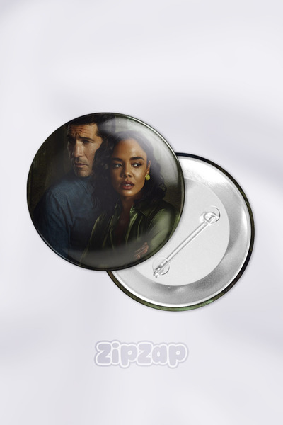 ZipZap His & Hers Series Bag Ornament Badge Pin Button Badge Set (1 Pc)