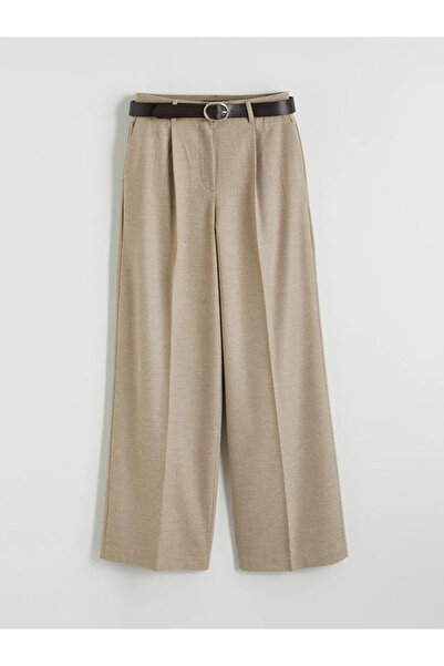 LC Waikiki Wide Leg Women's Trousers with Belt