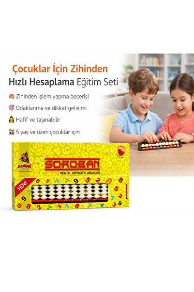 direkstoktan Soroban Mental Aritmetik Abaküsü – Çocuklar İçin Hızlı Zihinden ...