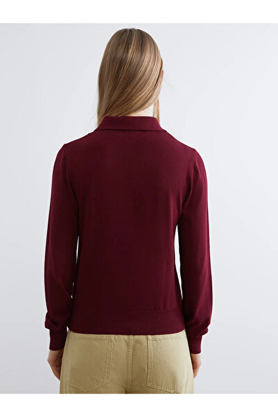 LC Waikiki Дамски трикотажен пуловер с поло яка