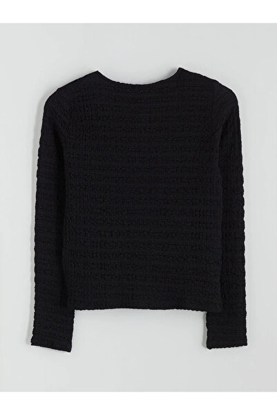 LC Waikiki Crew Neck Textured Women's Cardigan