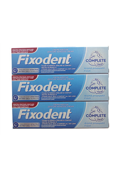 Fixodent COMPLETE PROTEZ YAPIŞTIRICI KREM FERAH NANE AROMALI 47 GR X 3 ADET
