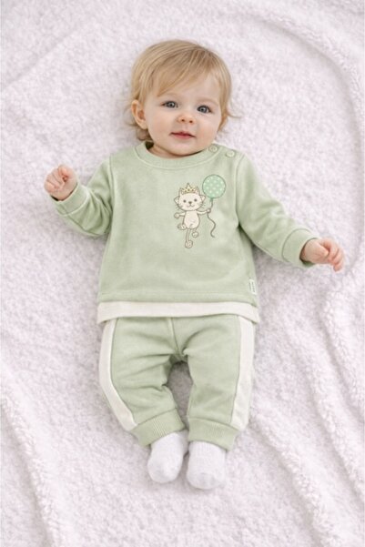 HANNA Memoza costume with embroidery – cotton set, green