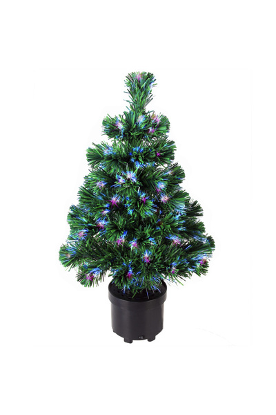 Casaria Artificial Christmas tree, Casaria, fiberglass, with LEDs, green, pot...