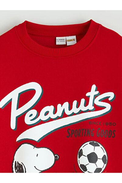 LC Waikiki Hanorac gros pentru fete cu imprimeu Snoopy roșu