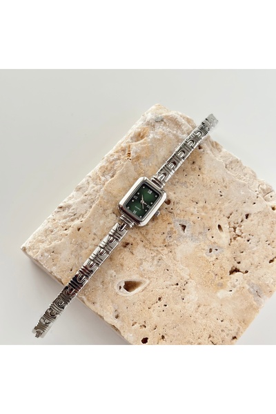 Vesce Atelier Ryen Silver Watch Green