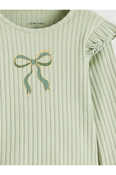 LC Waikiki Crew Neck Ruffled Baby Girl Blouse