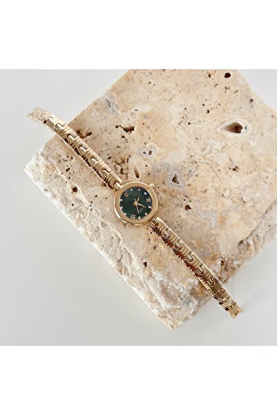 Vesce Atelier Esley Gold Saat Yeşil
