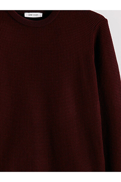 LC Waikiki Crew Neck Checkered Men's Knitwear Sweater