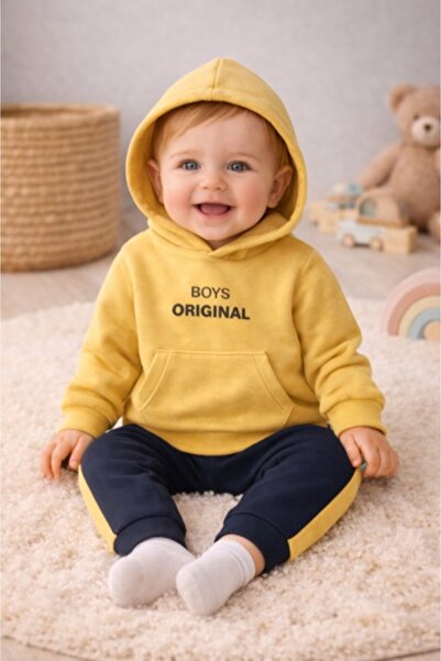 Superbaby Memoza Boys Original Set with pocket, yellow