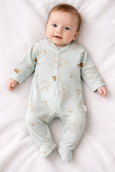 By Murat Bebe Raporlu ayıcıklı tulum / zıbın / patikli tulum