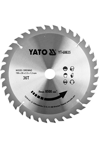 Other TCT WOOD CUTTING DISC 190X36TX20MM YT-60635 YATO