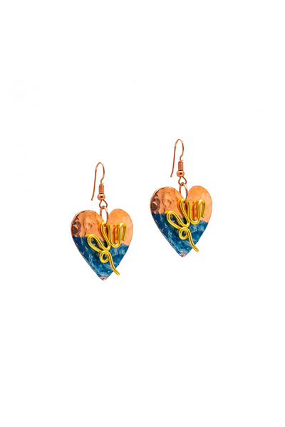 ARANA Ocean Heart Copper Earrings
