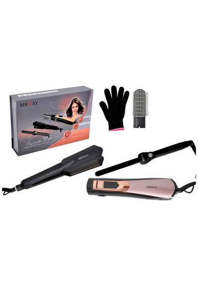mrway Marwa 3-in-1 Set (Dryer + Ceramic + Curler) - Black