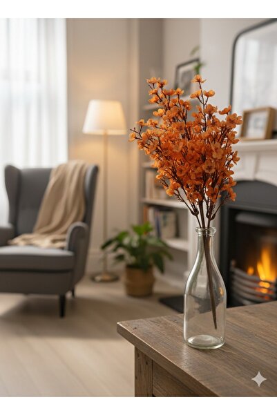 Miha Deco 1 ADET TURUNCU BADEM ÇİÇEĞİ ÖZEL EV DEKORASYONU