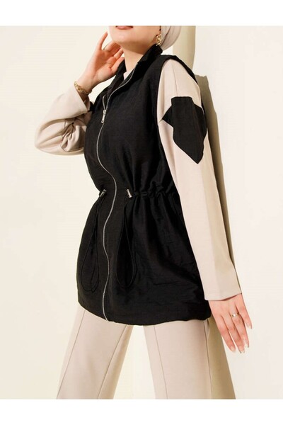 Burcia Quilted Vest Set Zippered Triple Set