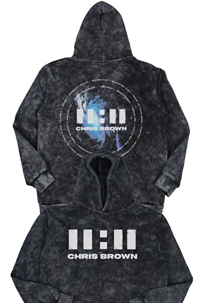 Fuddy Moda Unisex 11:11 Φούτερ με στάμπα στην πλάτη, με κουκούλα και δυνατότη...