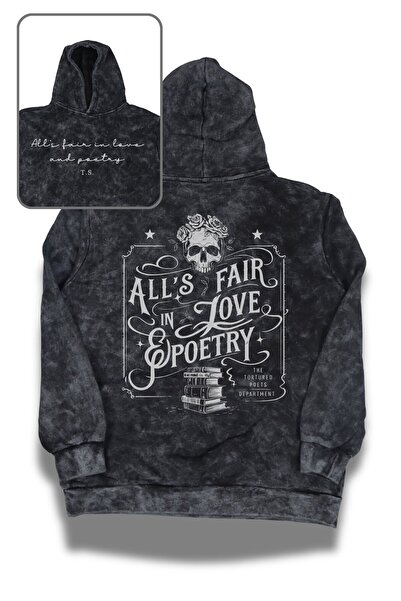 Fuddy Moda هوديي ريترو قابل للغسل للجنسين قصة فضفاضة تايلور سويفت All's Fair ...